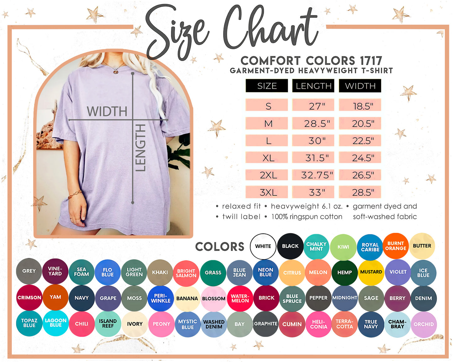 a women's size chart for a t - shirt